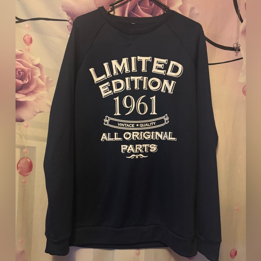 Limited Edition 1961 Navy Sweatshirt Size Large